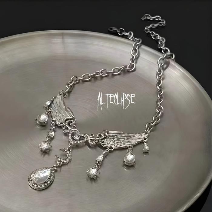 Alteclipse Crystal Seraphim Wings Necklace