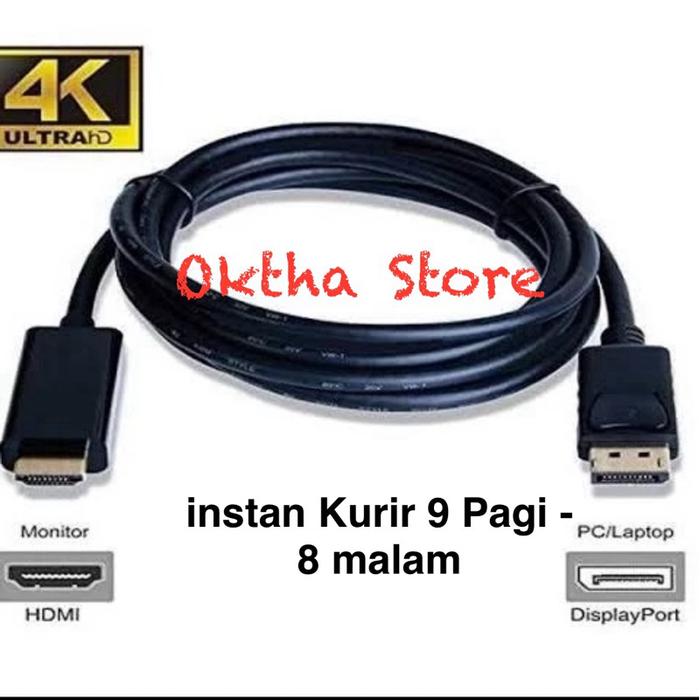 KABEL DISPLAY PORT TO HDMI 1,8m DP To HDMI 1,8 Meter