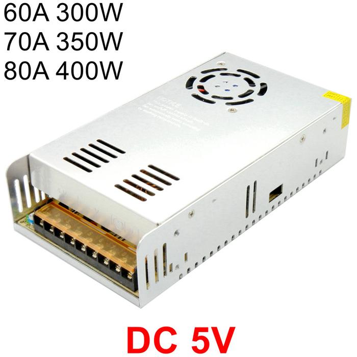 Switching Power Supply Driver 100-240V AC to DC 5V 60A 70A 80A
