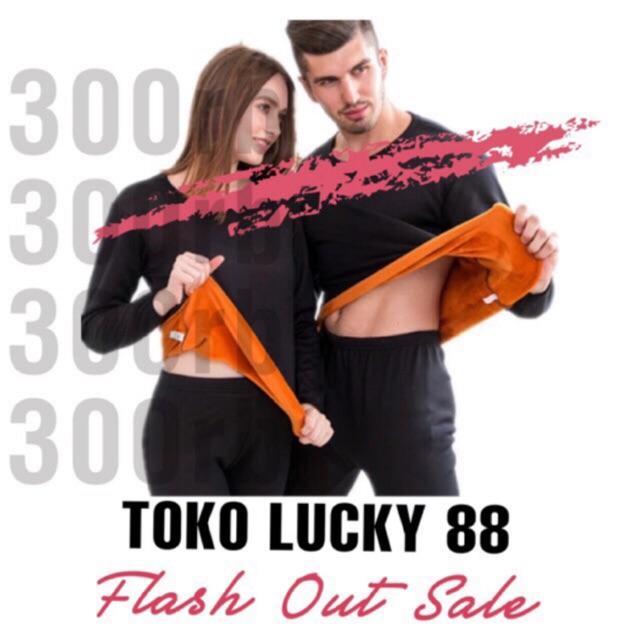 LongJohn Thermal Import Pakaian Baju Dalam Hangat Bulu LongJohn Musim Dingin Pria & Wanita Tebal Saf
