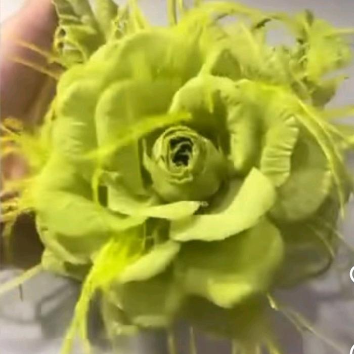 bross bunga kuning-korsace bunga kuning-bross bunga bulu ostrich-korsace bunga bulu