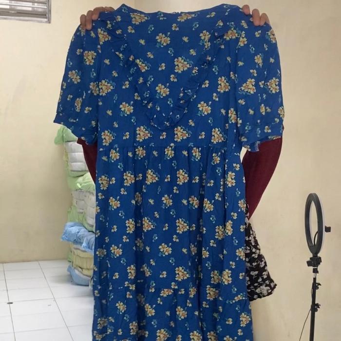 Dress Katun Dari Ball Big Bell Korea Wanita