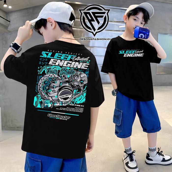 Kaos Anak 4 Stroke Sleep Engine Enthusiast Baju Distro Racing 4 Tak Four Stroke 4Stroke Motor Herex