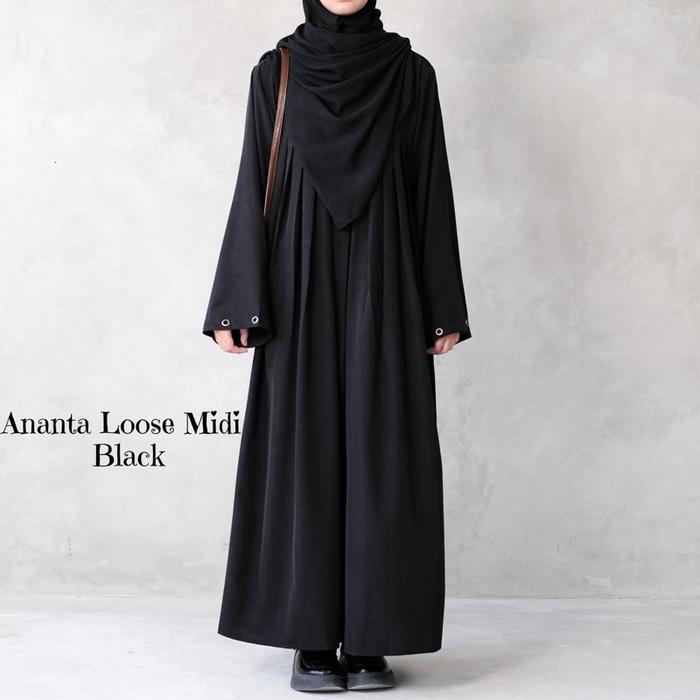 ANANTA LOOSE MIDI Abaya Untuk Acara Formal dan Non Formal