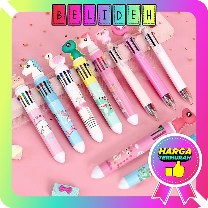 ☛BELIDEH☚ Pulpen 10 warna bermotif lucu/pulpen/pulpen anak anak S106