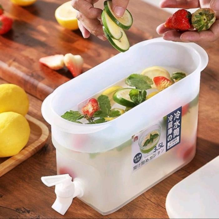 juice dispenser kulkas 3,5L dispenser jus air minum infused water kran
