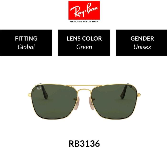 KACAMATA ORIGINAL RAY-BAN CARAVAN RB3136