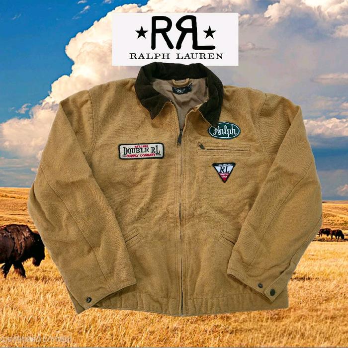 DOUBLE RL./ RALPH LAUREN. HEAVY DUTY CANVASS COUNTRY JACKET.  EXCLUSIIVE JAPAN MARKET