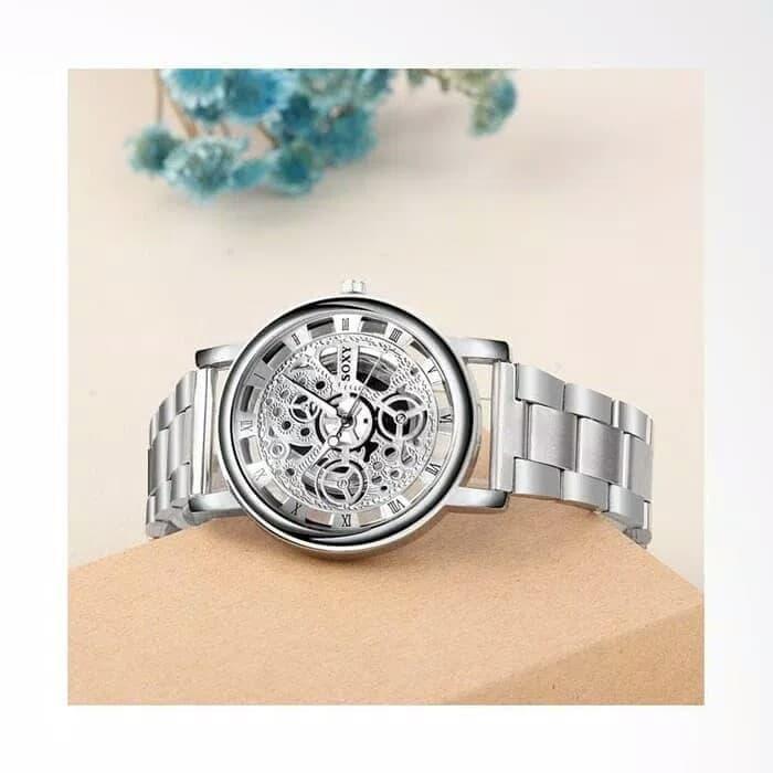 soxy top luxury fashion skeleton jam tangan pria terlaris