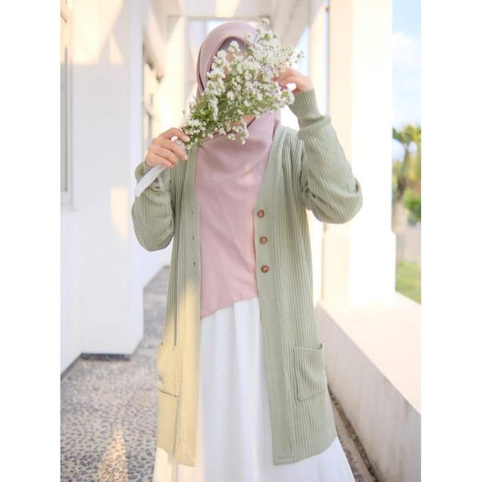 CARDIGAN BELLE KANCING / Cardigan Oversize / Cardigan Rajut Long Belle / Cardigan Long Kancing