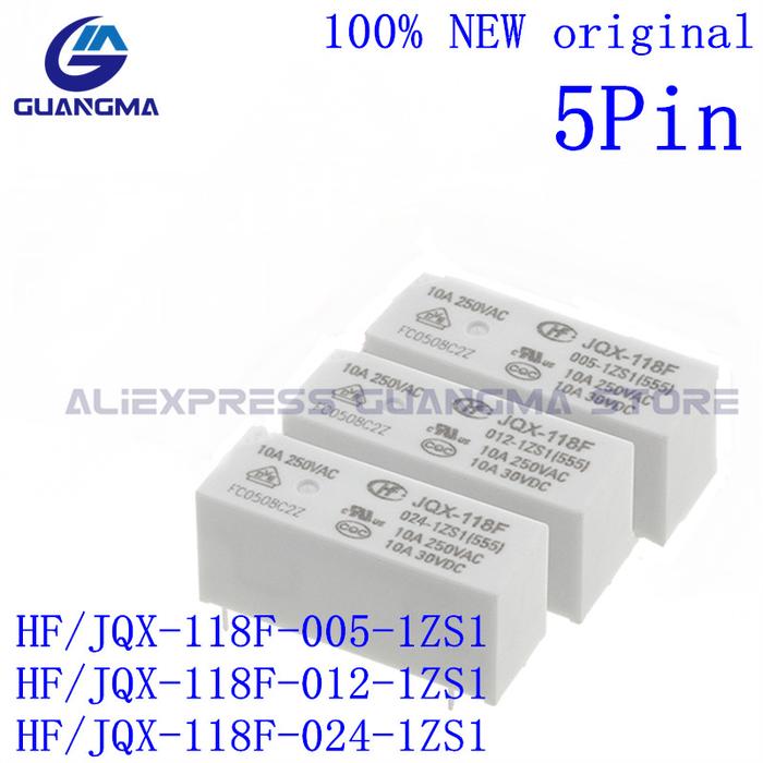 50PCS 100% NEW Original Power Relay HF/JQX-118F 005-1ZS1 HF/JQX-118F