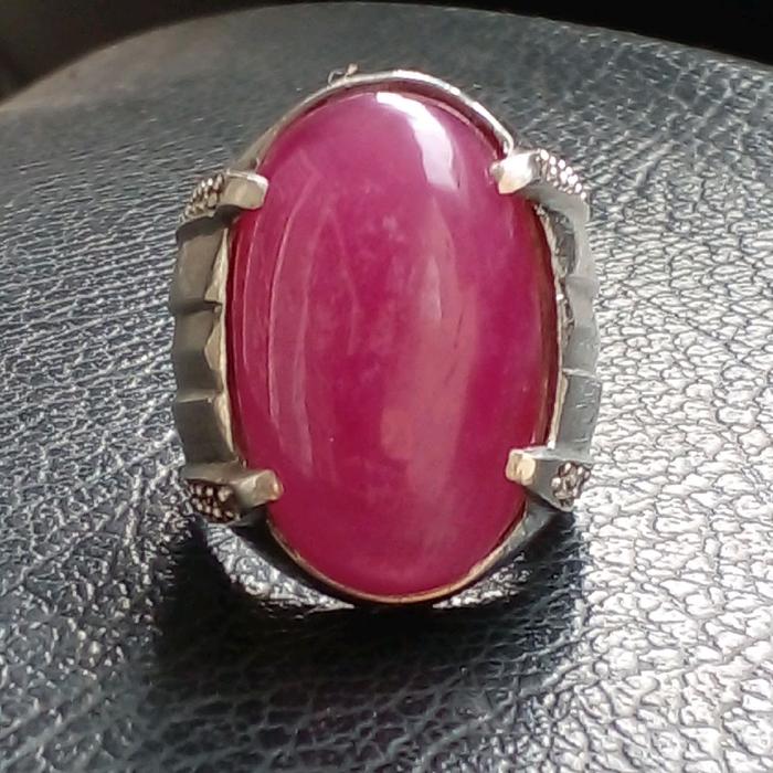 Ruby Jumbo Ring Perak HM size 19