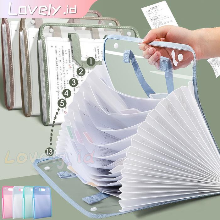 File Folder Document Bag Tas Dokumen File A4 Ukuran Folio Tas Berkas Dokumen Map Folder Bag 13 Sekat