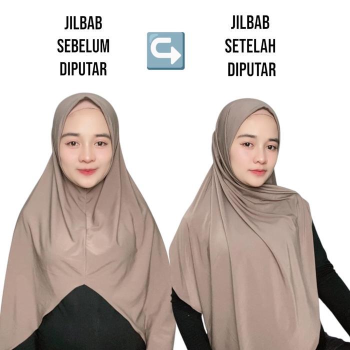 Hijab Jisoo Semi pashmina Size L Jersey Premium Bergo Cantik Casual Kerudung Muslim -Falisha