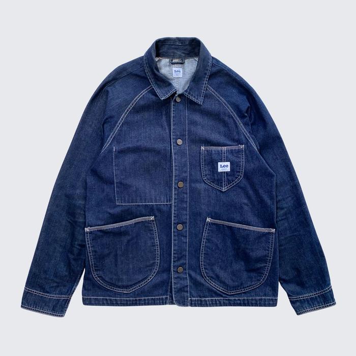 Indigo Blue Lee Workwear Locomotive Rework Chore Denim Jacket - Unisex - L