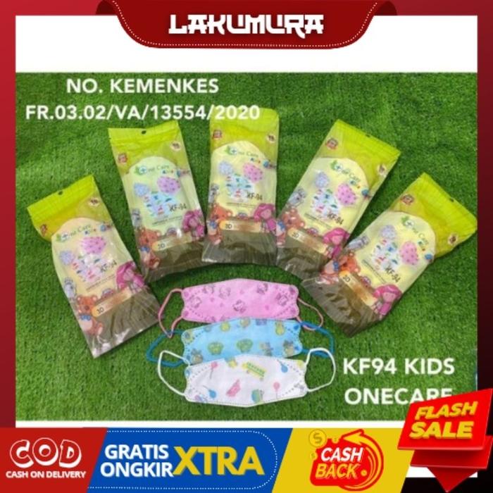 MASKER KF94 ANAK ONE CARE MOTIF KARAKTER DISPOSABLE FACE MASK ISI 10 PCS