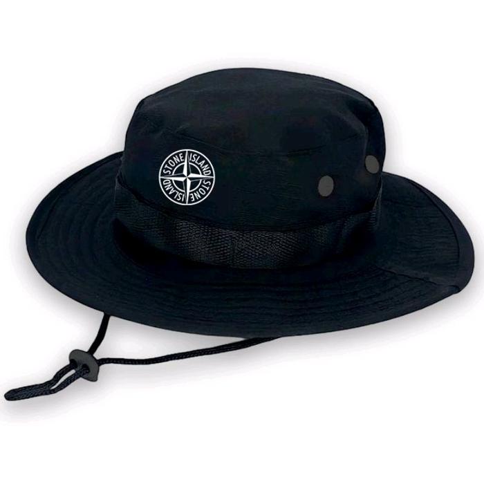 Stone Island Topi Gunung Rimba Outdoor Hiking Camping Hat Tali Premium Original Pria Wanita Logo Sto