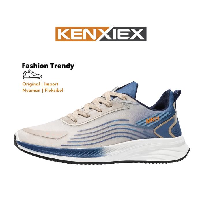 KENXIEX Sepatu Sneakers Pria Import 123823 Olahraga Casual Sport Kekinian Shoes Men's Termurah Canva