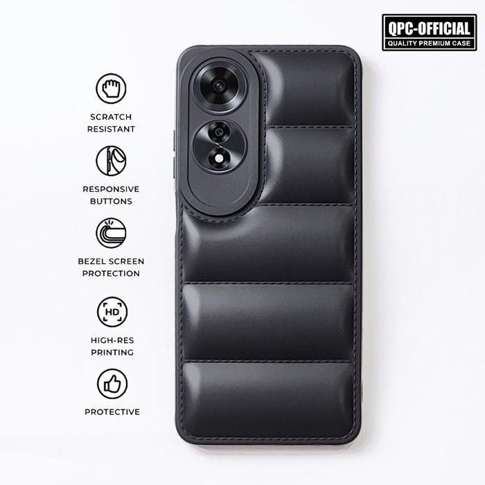 Oppo A60 Case Macaron Black Motif Bantal Case Jaket 3D Oppo A60