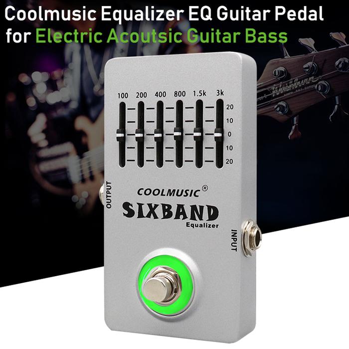 Electric Guitar Effect EQ Pedal Musical Instrument 6-Band Equalizer