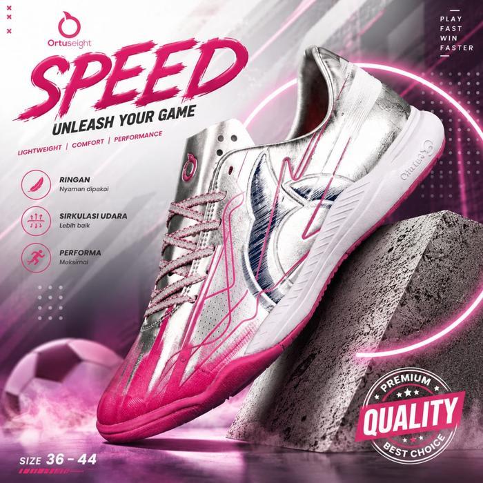 Big Sale! Sepatu Futsal Ortuseight Catalyst Legion V5 - PINK, 36