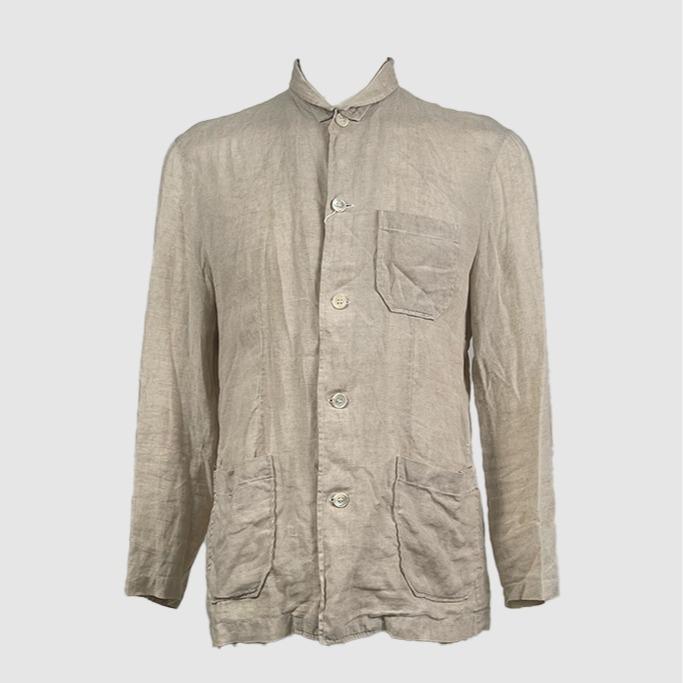 Pre-Owned Men COMME des GARCONS HOMME 1998 Linen Single Breasted Jacket – XSML ft. KLD Curated