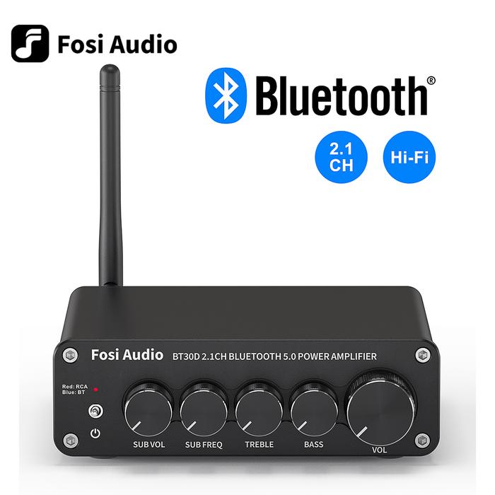 Fosi Audio BT30D Bluetooth Sound Power Amplifier 2.1 Channel Bass &