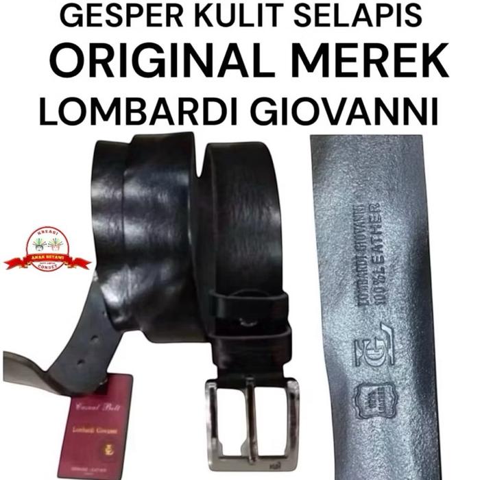 GESPER KULIT SELAPIS LOMBARDI GIOVANNI / IKAT PINGGANG KULIT SELAPIS ORIGINAL LOMBARDI GIOVANNI ( 10