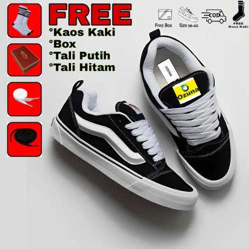 Sepatu Sekolah Vns Gemuk - Sepatu Sneaker Sekolah Gemuk / Sepatu Sekolah Hitam Putih / Sepatu Sneake