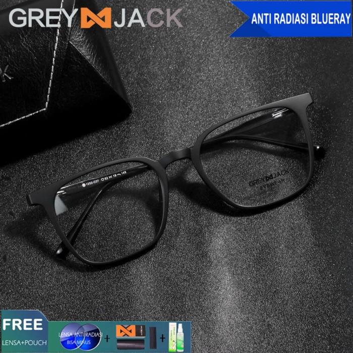 A✔QM GREY JACK/FRAME KACAMATA BISA UNTUK MINUS TR90/PRIA DAN WANITA/1902 V✔2B