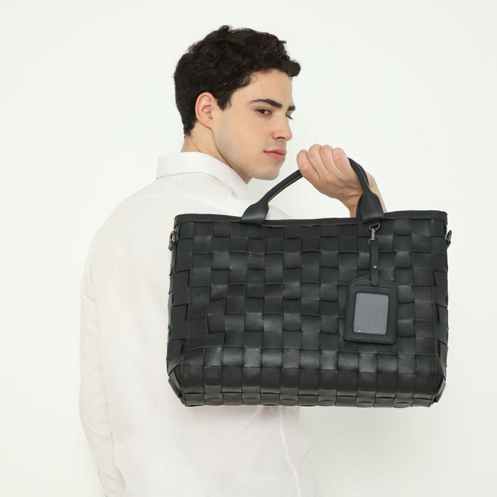 (MALIHA) unisex Wicker Bag In Black