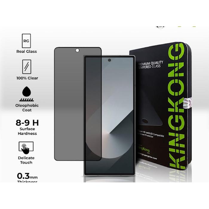 Acc HP - Tempered Glass Kingkong Full Anti Spy Samsung S24 S24+ S25 S25+ S25 Ultra S24 Fe S25 Edge