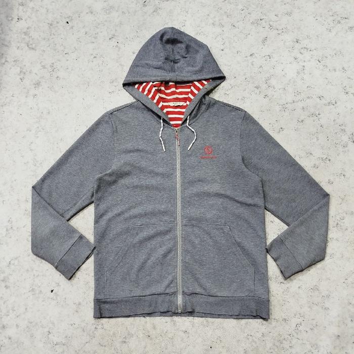 jaket zipper hoodie BEAN POLE abu abu murah bagus