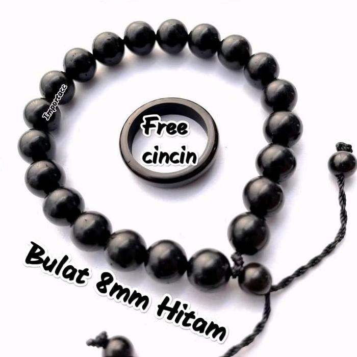 Gelang Koka/Kaoka/Kaukah Bulat 8mm Free Cincin Kaukah Termurah Elegan Kayu Perempuan