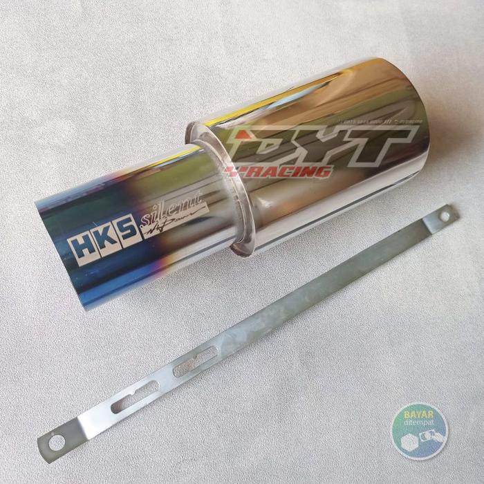 TERBARU!!! Knalpot Mobil Racing HKS Silent Spek Suara Bass Bulat Empuk