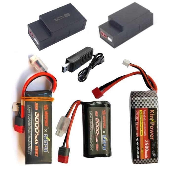 2S 7.4V/3S 11.1V 1050/2000/2500/3000mAh Lipo Battery/USB For MJX