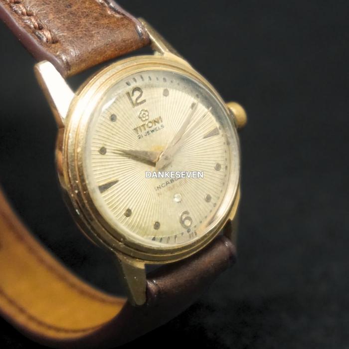 Titoni Incabloc Vintage Manual Winding Swiss 21 Jewels Men Watch Jam Tangan Pria