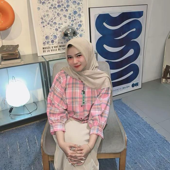 Kemeja Tamara Batwing Flanel Oversize-Rfd
