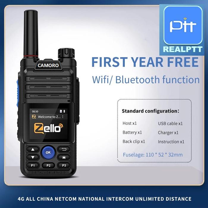 6800mAH Realptt Radio Zello Poc Radio Real Ptt Bluetooth Network 4G
