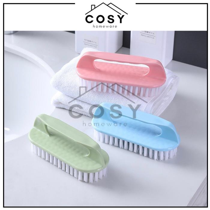 COSY Sikat Plastik Tangan Lantai Kamar Mandi Toilet Alat Cuci Baju Gagang Wastafel Warna Pastel Serb