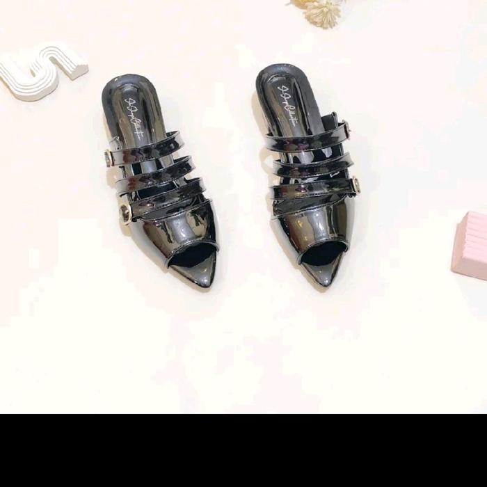 sandal mules tinggi hak3cm