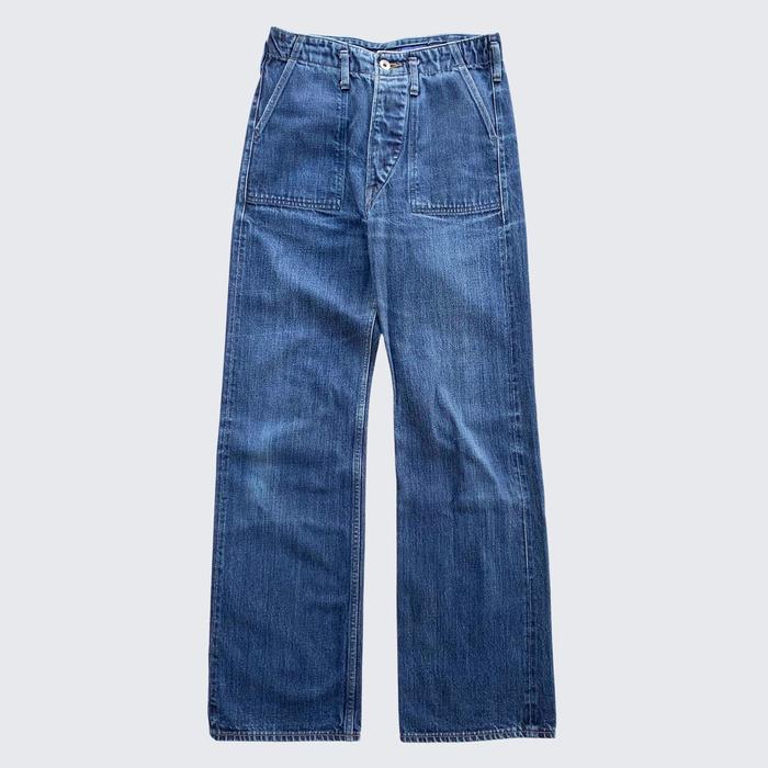 Indigo Blue Canton Overalls For MHL Margaret Howell Japan Twill Worker Selvedge Denim Pants - Unisex