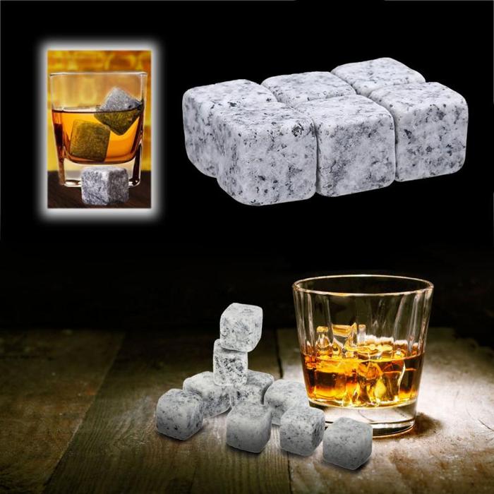 6pcs Reusable Whiskey Stones Sipping Ice Whisky Stone Whisky Cooler