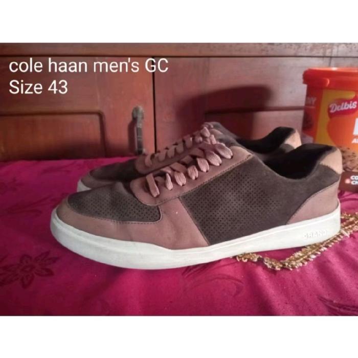 Sepatu Cole Haan Grand court Brown Uk.43 second original