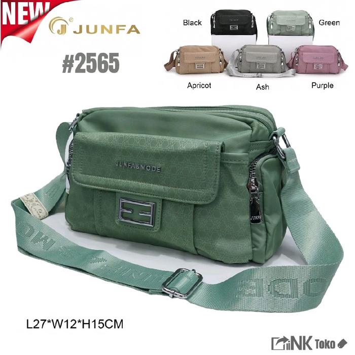 Junfa Kain Parasut Junfa 2656 Sling Bag Belt Ori Kualitas Terbaik