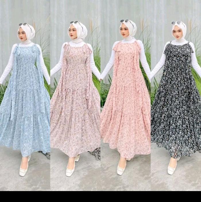 EKSAL HONEY DRESS OVERALL by HAURA MUSLIM