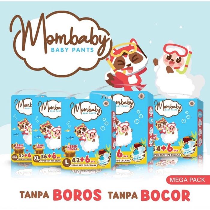 MOMBABY Pants Celana EXTRA +6pcs S 54/ M50/ L42/ XL36/ XXL32
