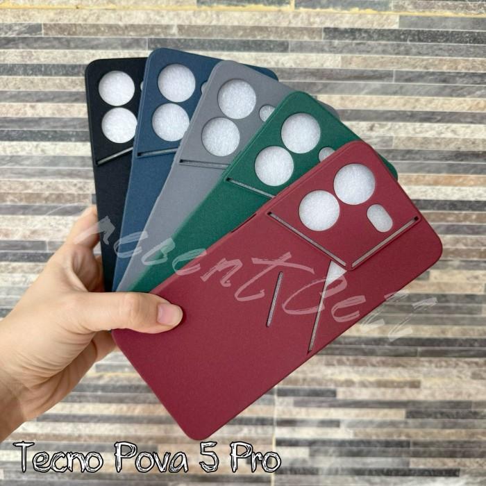 Soft Case Silikon Pova 5 Pova 5 Pro Slim Matte Sandstone - Merah, Pova 5