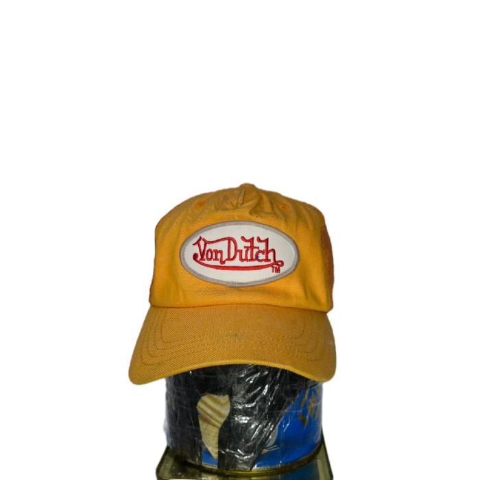 Topi VonDucth Logo Box, Warna Oren