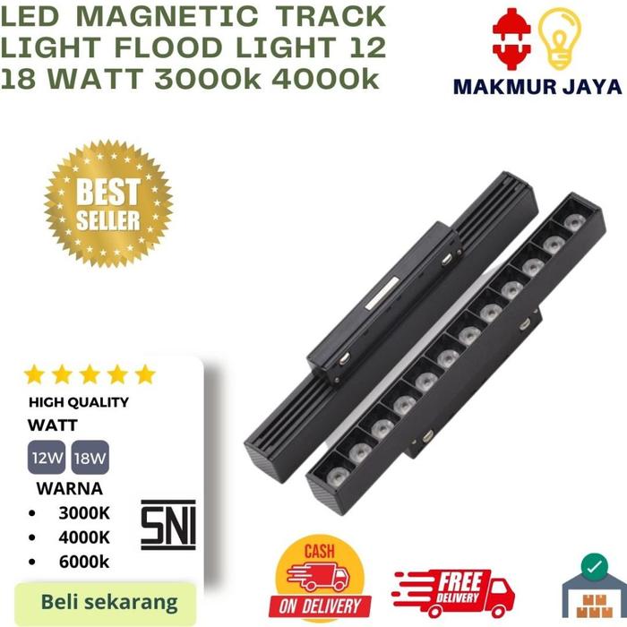 LED MAGNETIC TRACK LIGHT 12 18 WATT/COB LED MAGNETIC TRACK LIGHT - 3000K 4000k 6000K//MAGNETIC TRACK